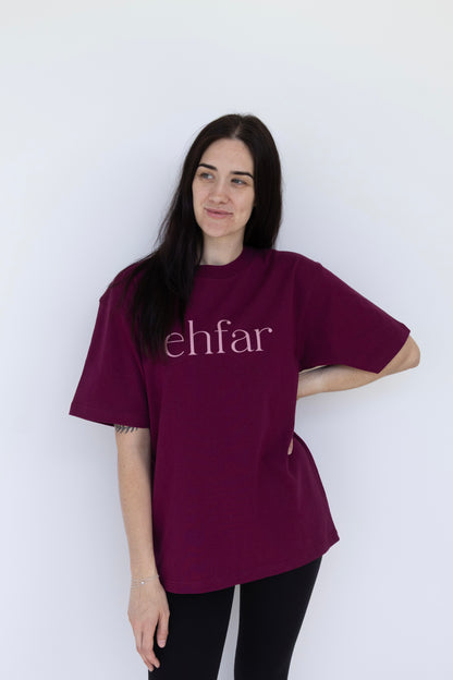 EHFAR Burgundy - Oversized Tee