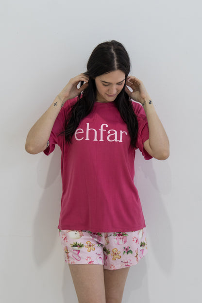 EHFAR Blush Tee & Short PJ Set (ADULTS)
