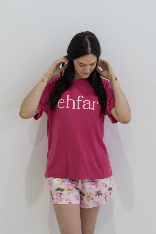EHFAR Blush Tee & Short PJ Set (ADULTS)