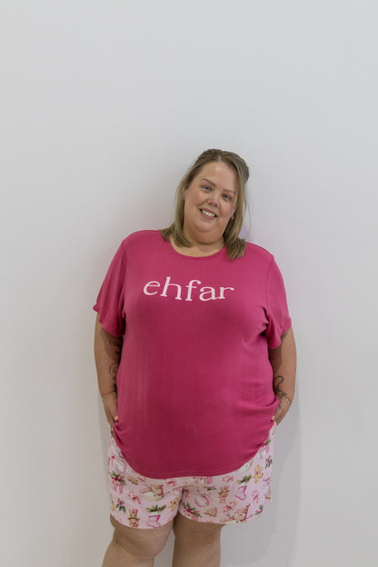 EHFAR Blush Tee & Short PJ Set (ADULTS)